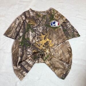 Major League Bowhunter Realtree Camo T-Shirt Mens XL Brown Hunting Archery Tee
